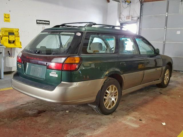 4S3BH895237649082 - 2003 SUBARU LEGACY OUT GREEN photo 4