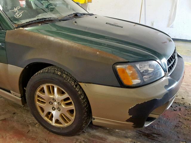 4S3BH895237649082 - 2003 SUBARU LEGACY OUT GREEN photo 9