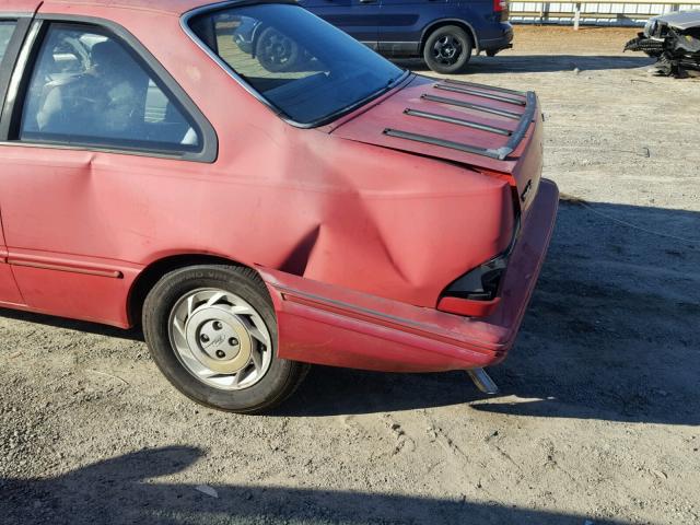 1FAPP31X0PK101325 - 1993 FORD TEMPO GL RED photo 9