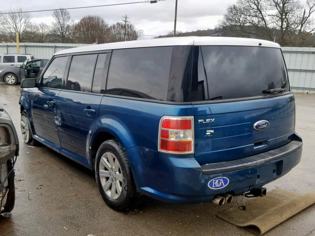 2FMGK5BC1BBD02116 - 2011 FORD FLEX SE BLUE photo 3