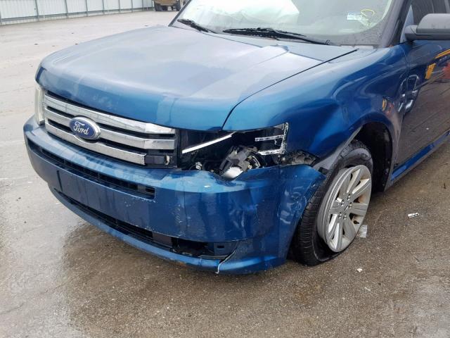 2FMGK5BC1BBD02116 - 2011 FORD FLEX SE BLUE photo 9