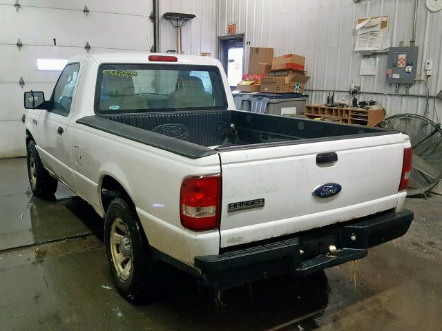 1FTYR10D67PA27500 - 2007 FORD RANGER WHITE photo 3