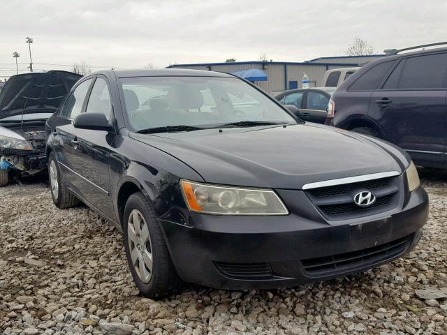 5NPET46C07H238191 - 2007 HYUNDAI SONATA GLS BLACK photo 1