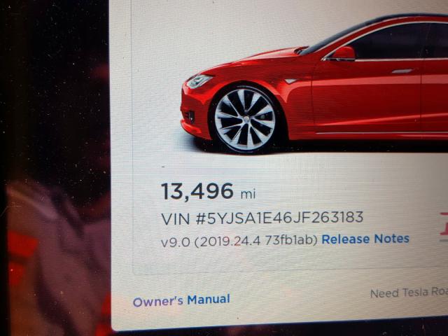 5YJSA1E46JF263183 - 2018 TESLA MODEL S RED photo 8