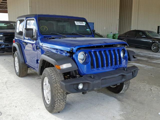 1C4GJXAN8JW186996 - 2018 JEEP WRANGLER S BLUE photo 1