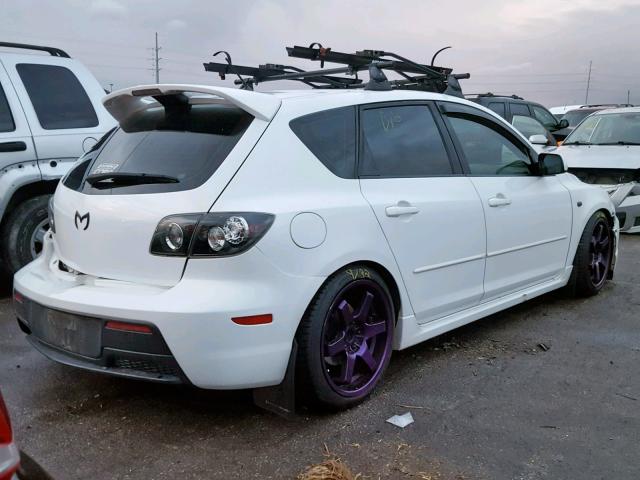 JM1BK34L191216276 - 2009 MAZDA SPEED 3 WHITE photo 4