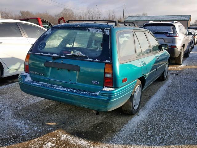 1FARP15J6RW276175 - 1994 FORD ESCORT LX GREEN photo 4