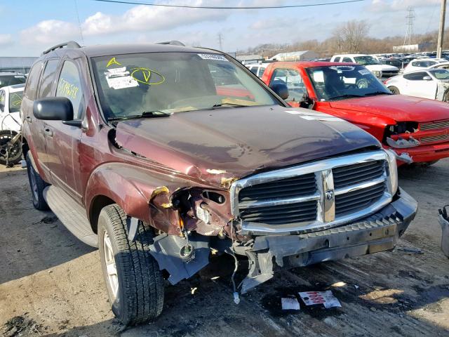 1D4HB48N25F569833 - 2005 DODGE DURANGO SL BURGUNDY photo 1