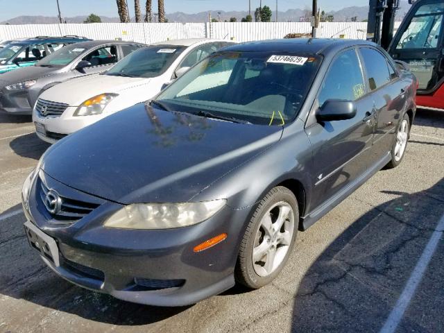 1YVHP80D755M08161 - 2005 MAZDA 6 S GRAY photo 2