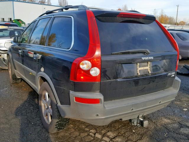 YV1CZ59H441052413 - 2004 VOLVO XC90 BLACK photo 3