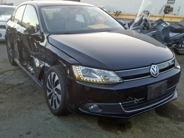 3VW637AJ4EM283358 - 2014 VOLKSWAGEN JETTA HYBR BLACK photo 1