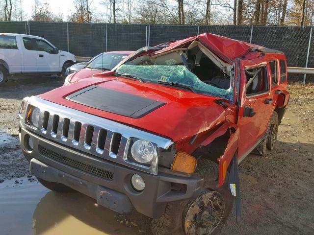 5GTDN136368156805 - 2006 HUMMER H3 RED photo 10