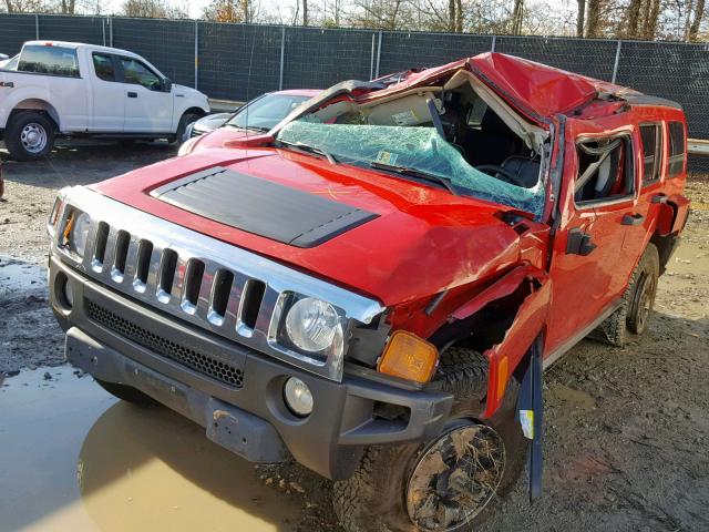 5GTDN136368156805 - 2006 HUMMER H3 RED photo 2