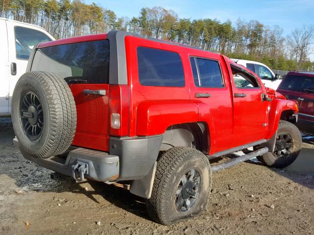 5GTDN136368156805 - 2006 HUMMER H3 RED photo 4