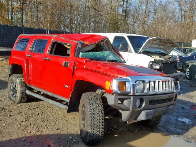 5GTDN136368156805 - 2006 HUMMER H3 RED photo 9