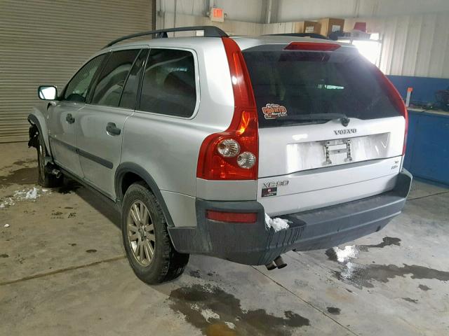 YV1CZ911651163780 - 2005 VOLVO XC90 T6 SILVER photo 3