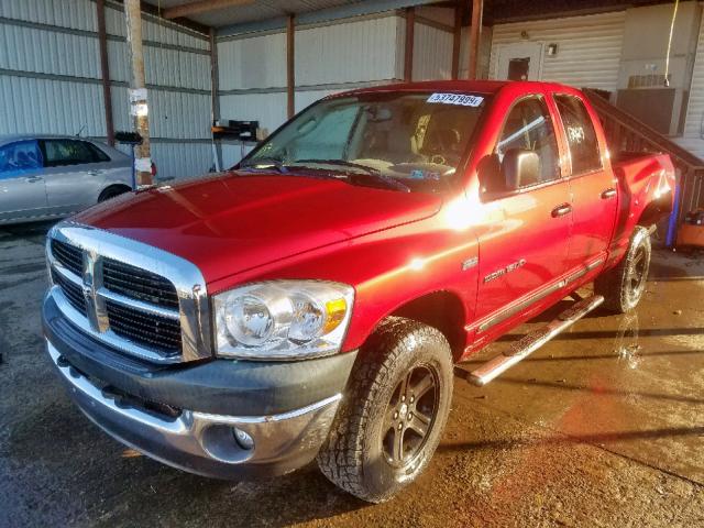 1D7HU18217S255084 - 2007 DODGE RAM 1500 S RED photo 2