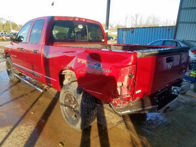 1D7HU18217S255084 - 2007 DODGE RAM 1500 S RED photo 3