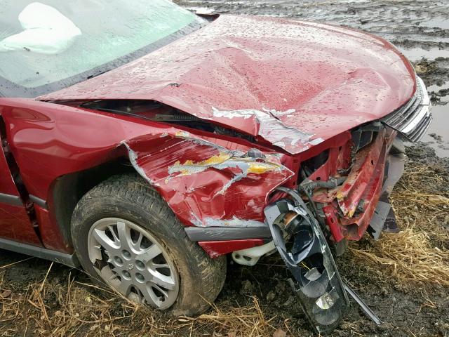 2G1WF52E659205469 - 2005 CHEVROLET IMPALA RED photo 9