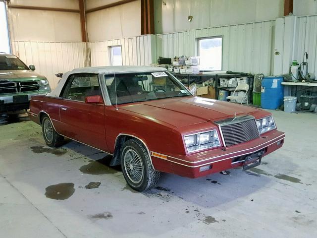 1C3BC55G3EG337400 - 1984 CHRYSLER LEBARON MAROON photo 1