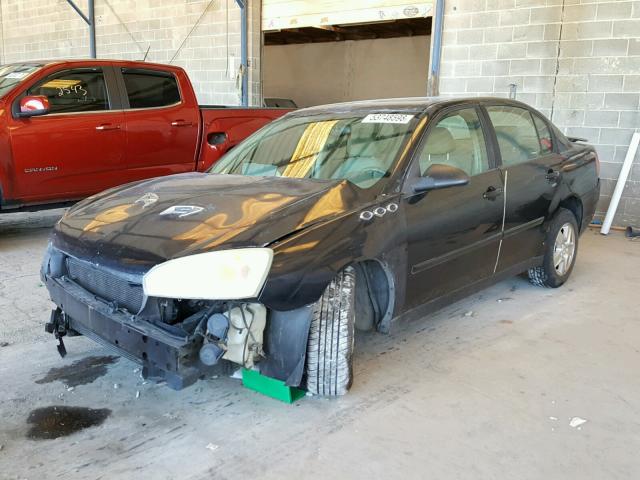 1G1ZT54894F154665 - 2004 CHEVROLET MALIBU LS BLACK photo 2