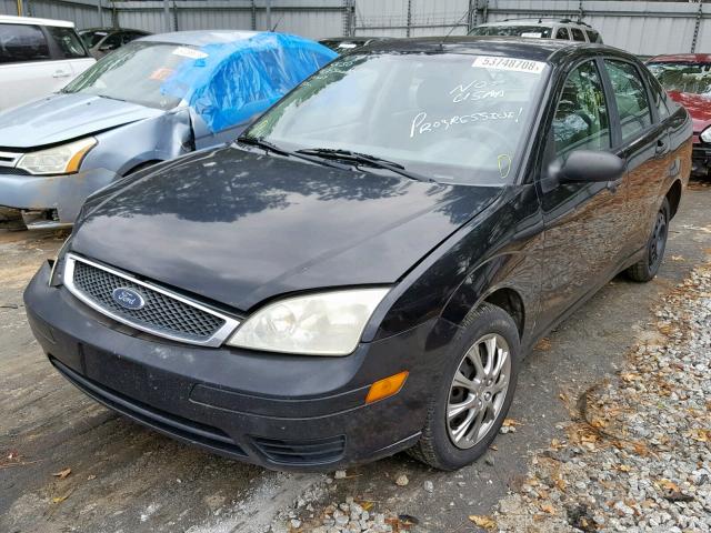 1FAFP34N95W231289 - 2005 FORD FOCUS ZX4 BLACK photo 2