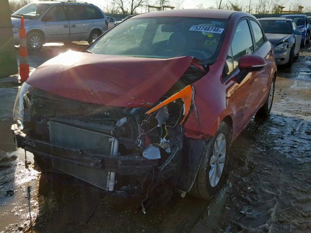 KNADN5A30C6033135 - 2012 KIA RIO EX RED photo 2