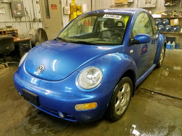 3VWCP21C81M459477 - 2001 VOLKSWAGEN NEW BEETLE 蓝色 照片 2