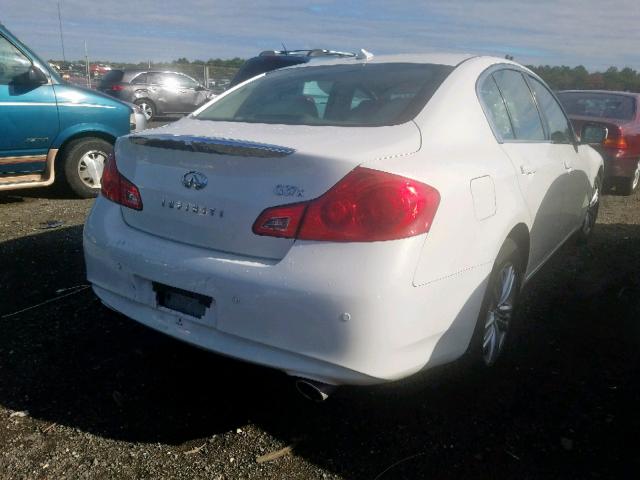 JN1CV6AR9AM453786 - 2010 INFINITI G37 WHITE photo 4