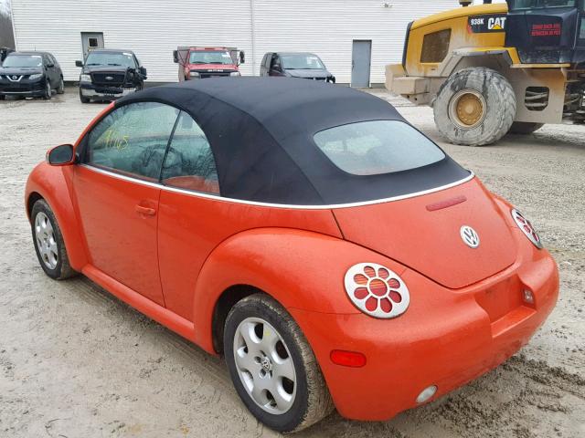 3VWCK21Y03M316617 - 2003 VOLKSWAGEN NEW BEETLE 橙色 照片 3