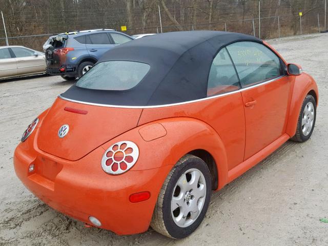 3VWCK21Y03M316617 - 2003 VOLKSWAGEN NEW BEETLE 橙色 照片 4