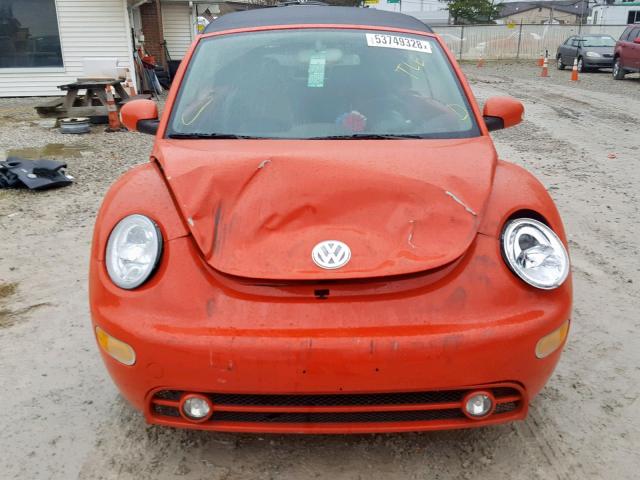 3VWCK21Y03M316617 - 2003 VOLKSWAGEN NEW BEETLE 橙色 照片 9