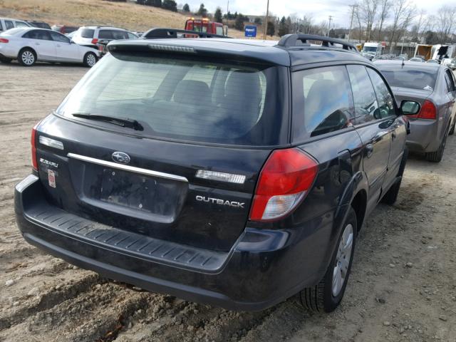 4S4BP60C387335317 - 2008 SUBARU OUTBACK BLACK photo 4