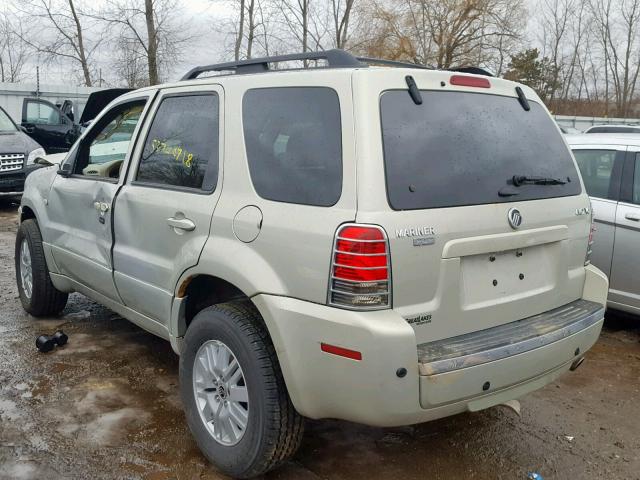 4M2CU57156DJ05481 - 2006 MERCURY MARINER GOLD photo 3