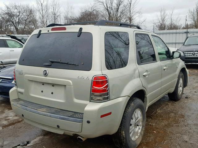 4M2CU57156DJ05481 - 2006 MERCURY MARINER GOLD photo 4