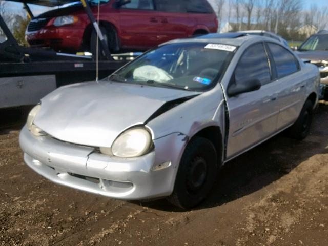 1B3ES46C51D236678 - 2001 DODGE NEON SE SILVER photo 2