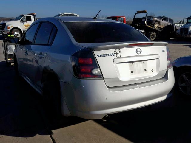 3N1AB6AP7CL746307 - 2012 NISSAN SENTRA 2.0 SILVER photo 3