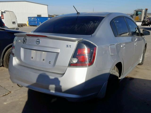 3N1AB6AP7CL746307 - 2012 NISSAN SENTRA 2.0 SILVER photo 4