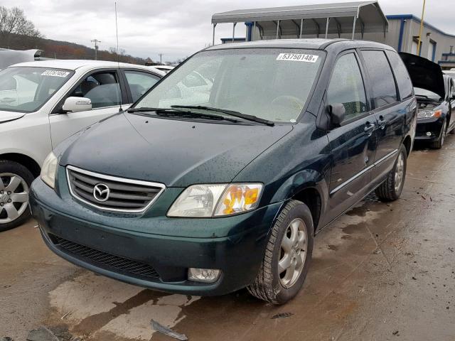 JM3LW28G6Y0105508 - 2000 MAZDA MPV WAGON GREEN photo 2