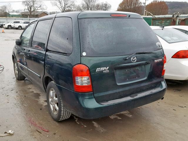 JM3LW28G6Y0105508 - 2000 MAZDA MPV WAGON GREEN photo 3