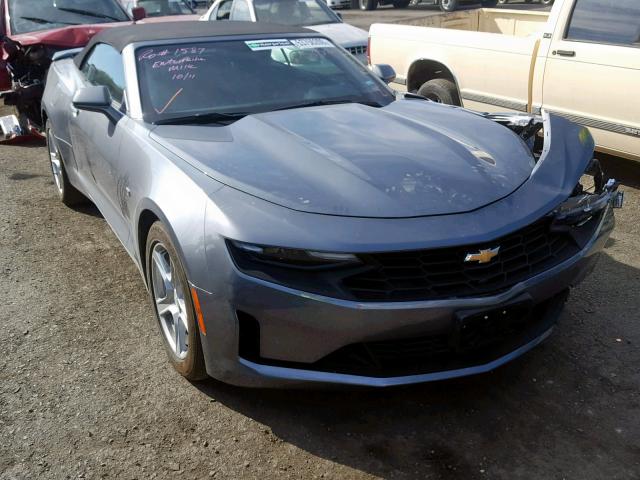 1G1FB3DS0K0153572 - 2019 CHEVROLET CAMARO LS GRAY photo 1