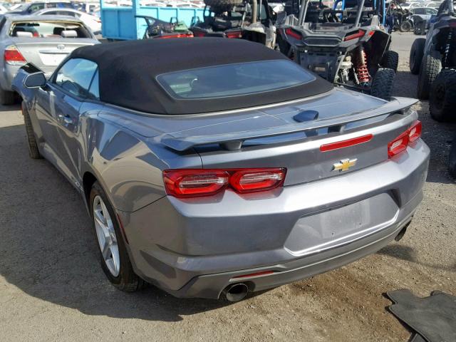 1G1FB3DS0K0153572 - 2019 CHEVROLET CAMARO LS GRAY photo 3