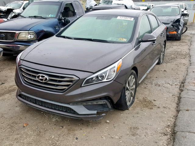 5NPE34AF6HH497402 - 2017 HYUNDAI SONATA SPO CHARCOAL photo 2