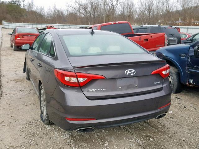 5NPE34AF6HH497402 - 2017 HYUNDAI SONATA SPO CHARCOAL photo 3