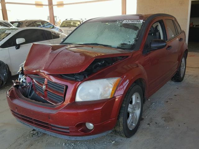 1B3HB48B97D210031 - 2007 DODGE CALIBER SX RED photo 2