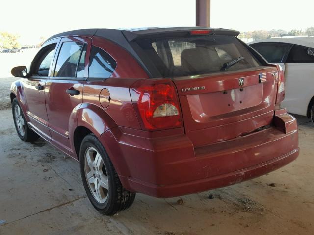 1B3HB48B97D210031 - 2007 DODGE CALIBER SX RED photo 3