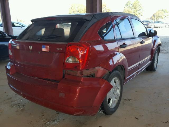 1B3HB48B97D210031 - 2007 DODGE CALIBER SX RED photo 4