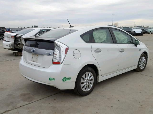 JTDKN3DP1E3062953 - 2014 TOYOTA PRIUS PLUG WHITE photo 4