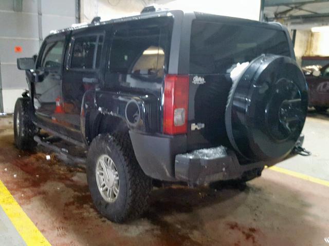 5GTEN13E688170387 - 2008 HUMMER H3 BLACK photo 3