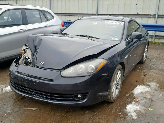 KMHHM66D68U292080 - 2008 HYUNDAI TIBURON GS BLACK photo 2